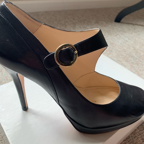 Shoes - Handmade leather black 5 inch Mary Jane heels